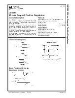 Preview for 1 page of National Semiconductor LM1085 Series Specification Sheet