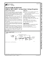 Preview for 1 page of National Semiconductor LM1575 Series Manual