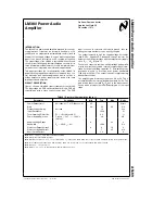 Preview for 1 page of National Semiconductor LM380 User Manual