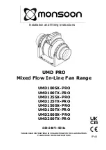 Preview for 1 page of National Ventilation Monsoon UMD PRO Series Installation And Wiring Instructions