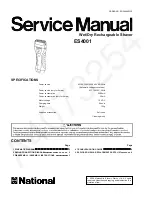 Preview for 1 page of National ES4001 Service Manual