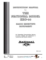 National HRO-60 Instruction Manual preview