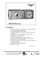 Preview for 2 page of National HRO-60 Instruction Manual