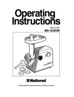 Предварительный просмотр 1 страницы National MK-G20NR-W Operating Instructions Manual