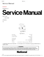 National MK-G58NR Service Manual preview