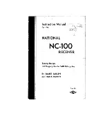 Preview for 1 page of National NC-100 Instruction Manual