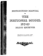 National NC-57 Instruction Manual предпросмотр