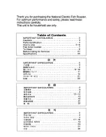 Предварительный просмотр 2 страницы National NF-RT300N Operating Instructions Manual