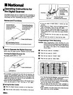 Preview for 3 page of National NV-G21 Series Operating Instructions Manual