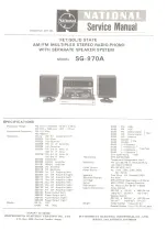 Preview for 1 page of National SG-970A Service Manual