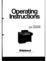 National SX-2500R Operating Instructions Manual preview