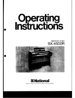 Preview for 1 page of National SX-4500R Operating Instructions Manual