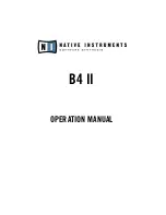 Native Instruments B4 II Operation Manual предпросмотр