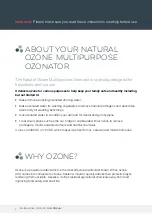 Preview for 4 page of Natural Ozone Multipurpose Ozonator User Manual