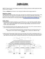 Preview for 2 page of Natural Playgrounds Toddler Climber Installation Instructions Manual