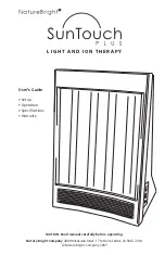 Preview for 2 page of Nature Bright SunTouch Plus User Manual