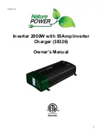 Preview for 1 page of Nature Power 38326 Owner'S Manual