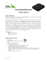 Nature Power Power Bank Elite Series Owner'S Manual preview