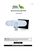 Nature Power Solar Security Light 1600 User Manual предпросмотр