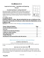 Preview for 1 page of Nature's Cooling Solutions EcoBreeze 2.1 Important Instructions – Installation And Operating Manual