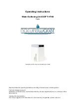 NatureWater SOFT-HT1B Operating Instructions Manual preview