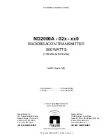 Nautel ND2000A-02x-xx0 Series Technical Instructions предпросмотр