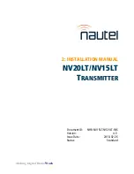 Предварительный просмотр 1 страницы Nautel NV15LT Installation Manual