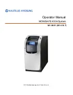 Preview for 1 page of Nautilus Hyosung MONISAFE400A Operator'S Manual