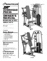 Nautilus 2 st OVERHEAD PRESS Owner'S Manual preview