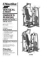 Nautilus 2 ST VERTICAL CHEST Owner'S Manual preview