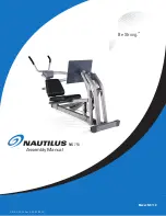 Nautilus BE STRONG NS 75X Assembly Manual preview