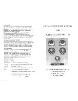 Nautilus DMC-II Operation Instructions preview