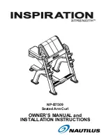 Nautilus Inspiration Strength NP-B7509 Owner'S Manual And Installation Instructions предпросмотр