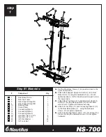 Preview for 5 page of Nautilus NS-700 Assembly Instruction Manual