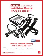 NAV TOOL SAAB 9-5 2009-2011 Installation Manual preview