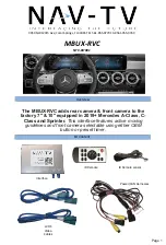 Nav TV MBUX-RVC Instruction Manual preview