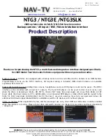 Предварительный просмотр 1 страницы Nav TV NTG3 Product Description