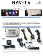 Preview for 1 page of Nav TV NTV-KIT956 Manual