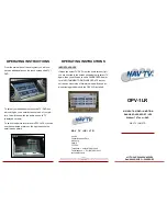 Nav TV OPV-1LR Operating Instructions preview