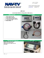 Nav TV OPV-1R Quick Start Manual preview