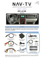 Preview for 1 page of Nav TV REC-AV XG Installation Instructions Manual