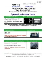 Nav TV W204PGM Operation Instructions preview