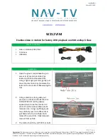 Preview for 1 page of Nav TV W212 VIM Quick Start Manual