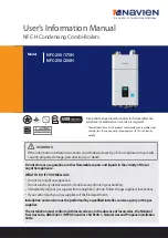 Предварительный просмотр 1 страницы Navien NFC-250/175H User'S Information Manual