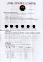 Preview for 1 page of Naviforce NF9128 Movement Instruction