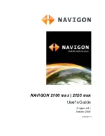 Preview for 1 page of Navigon 2100 max User Manual