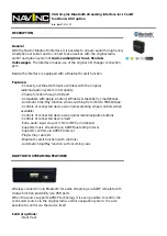 Preview for 1 page of NavInc BT-VW-12P Quick Start Manual