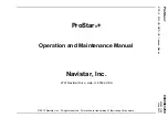 Navistar ProStar+ Operation And Maintenance Manual preview