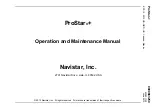 Preview for 1 page of Navistar ProStar+ Operation And Maintenance Manual