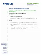 Preview for 1 page of Navitar 371MCZ125 Installation Instructions